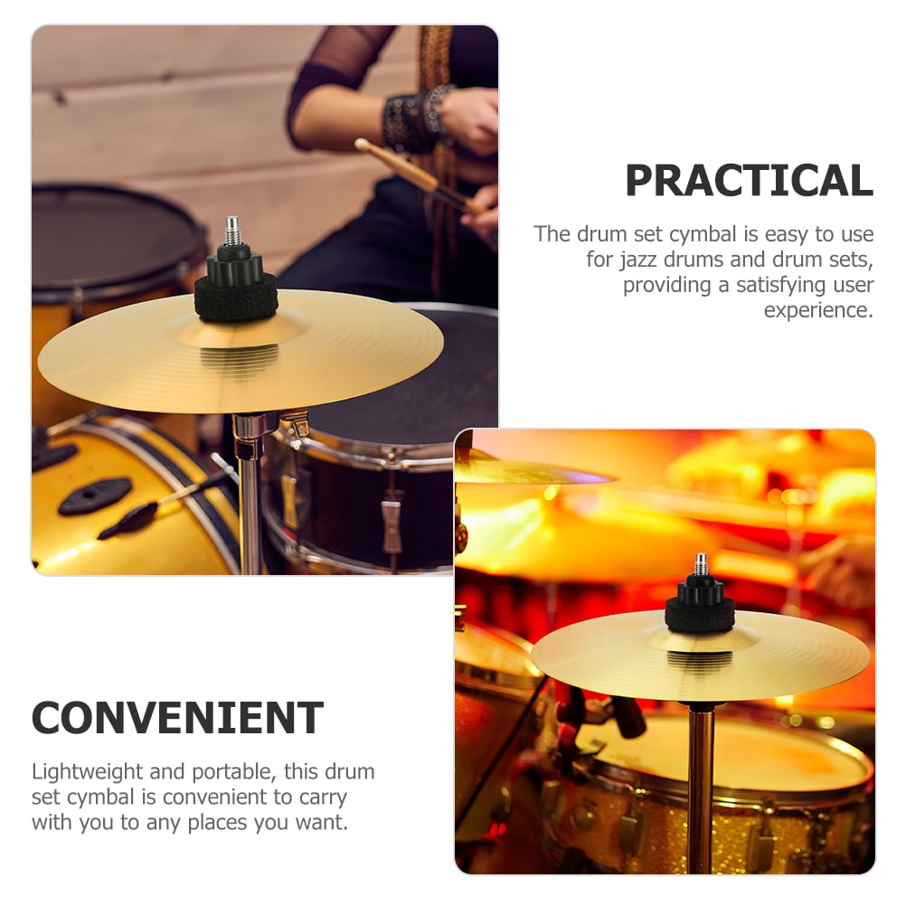 LEORX Golden Brass Drum Cymbals for Jazz Drum Set Practice Lightweight Portable 2pcs 10.5 inches