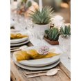 thumbnail image 5 of Orange Cloth Napkins Set of 6 Reusable Dinner Napkins, Boho Modern Floral Abstract Ombre Leaf White Cocktail Napkin Washable Table Napkins for Wedding/Holiday Party/Baby Shower 20"x20", 5 of 7