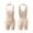 Beige, variant on SELONE Women's Shapewear Bodysuits Keyhole Back Wrap Neck Waist Cincher Shaping Butt Lift Boyshort 1 Piece Comfortable