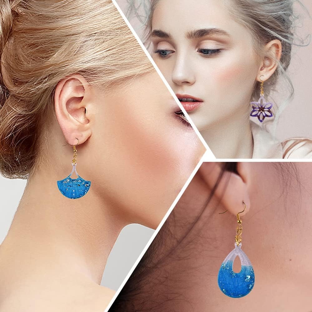 1PC earring silicone mold, various shapes of handmade pendant molds, jewelry necklace earring resin molds, DIY crafts crystal molds, suitable for necklace pendant jewelry making supplies