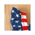 thumbnail image 5 of Seyurigaoka Infant Baby Girls Independence Day 4th of July Romper, National Flag Printed Sleeveless Backless Hollow Out Ruffled Bodysuit, 5 of 8