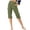 Green, variant on Gunia Womens Capri Pants High Waisted Trendy Casual Elastic Waist Cropped Trouser Fashion Resort Wear Beach Vacation Capris Clothes Summer Pants