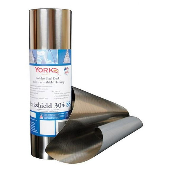 York 5994066 Rouleau de Clignotant en Acier Inoxydable Argenté 12 Po x 240 Po