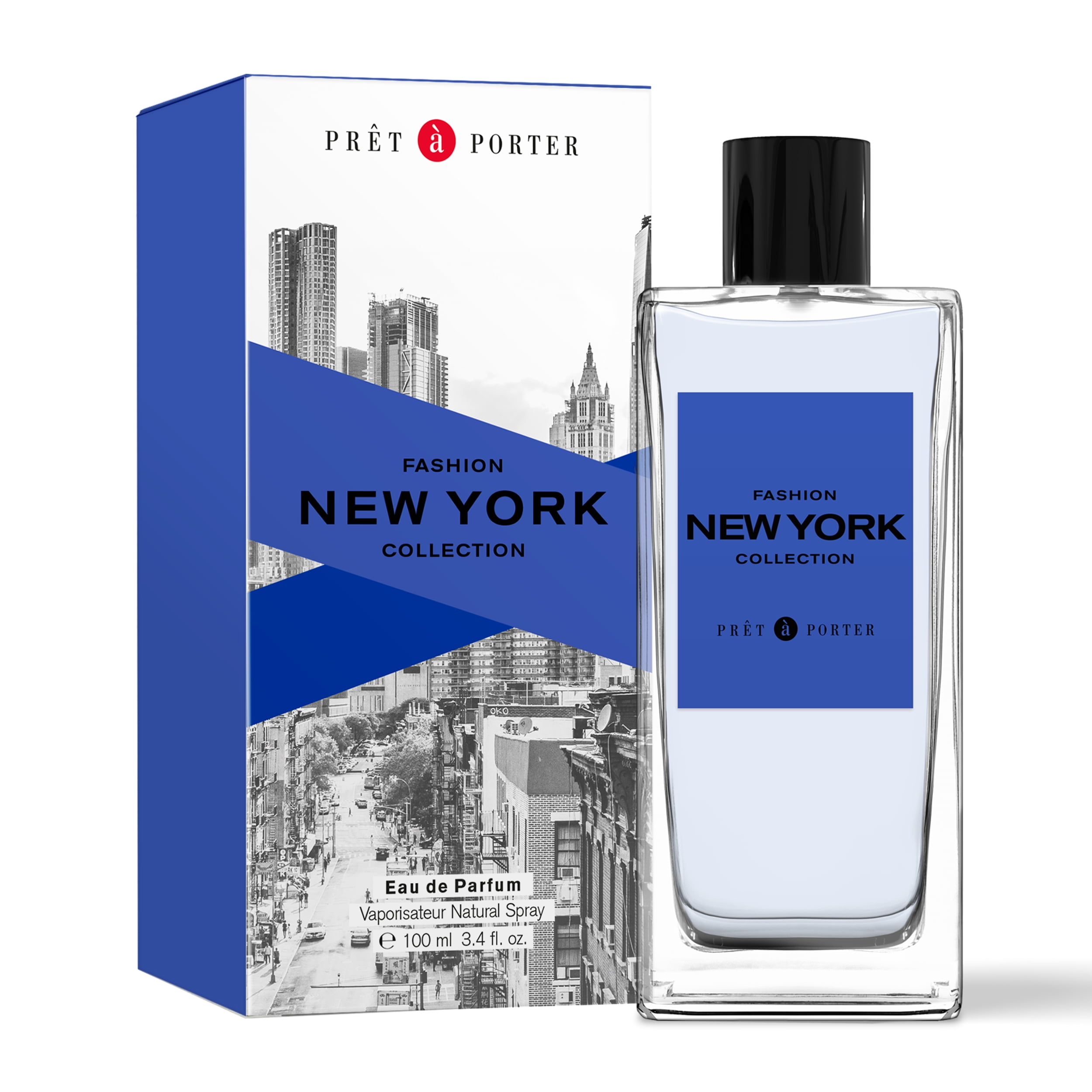 Prêt à Porter New York Eau de Parfum for Men, Suave Woody Fougère Fragrance with Juniper Berries, Sage and Cedarwood, 3.3oz