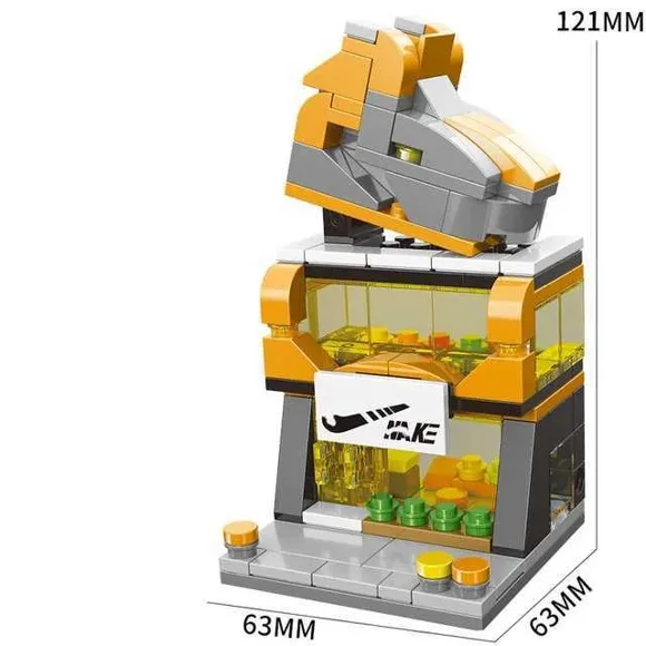 Blocks Architecture Street View Building Blocks Store Shop House Model DIY Mini Bricks Christmas Gift Toys for children
