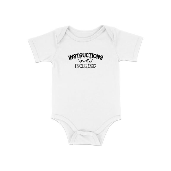 Baby Newborn Gift Instructions Not Included Stylish Bodysuits (Newborn, White)
