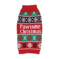 thumbnail image 1 of Chandail Flocon de Neige P.a.w Chat d'Halloween Rouge Noir Vert Couleurs Cla.sh Col Rabattu pour Chiens de Compagnie, 1 of 3