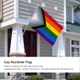 thumbnail image 2 of 90x150cm Bandera del orgullo gay Bandera del arco iris para lesbianas Gay Bisexual Transgénero Banner Tmvgtek Oficina Multiescena Multifunción, 2 of 9