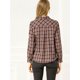 thumbnail image 5 of Camisa De Oficina Manga Larga Botón Arriba Trabajo A Cuadros Con Yugo Extendido Para Mujer Negro Rojo XL, 5 of 6
