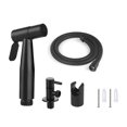 thumbnail image 4 of GROOFOO Toilet Lance Kit 304 Stainless Steel Punch-Free Booster Nozzle Toilet Flush Handheld Bidet Sprayer with Hose and T-Valve G1/2" for Bathroom Personal Hygiene Cleaning Care,Black, 4 of 5