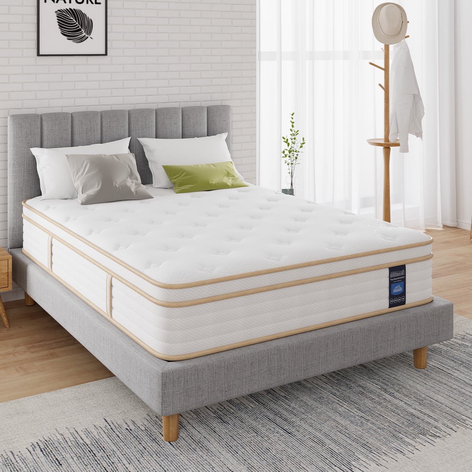 Mubulily 8" Full Size Mattress, Memory Foam Hybrid Mattress in a Box, Pocket Spring Full Mattresses