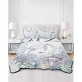 thumbnail image 2 of Twin Quilt Bedding Set, Turtle Coastal Reversible Summer Quilt 3 Pieces, Nautical Summer Beach Coral Jellyfish Shell Lightweight Bedspreads Coverlets with 2 Pillow Shams for All Seasons, 2 of 5