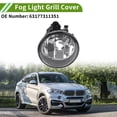 thumbnail image 2 of Cubierta de rejilla de luz de niebla Unique Bargains No.63177311351 para BMW X6 2013-2015 Claro, Negro Izquierda Frontal Inferior del Parachoques Luz de Niebla Inserciones ABS 1 Pc, 2 of 6