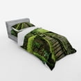 thumbnail image 2 of Ambesonne Forest Bedding Set 3 Pcs, Rainforest in Inthanon, Twin XL, Green Brown, 2 of 2