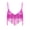 Hot Pink, variant on Women's Sparkly Sequin Tassel Bra Top Belly Dance Performance Fringed Bralette for Rave Festival Red S