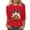 Red Halloween Tops for Women, variant on JOANKDMI Cute Halloween Tops for Women Three Ghosts Witch Hat Pumpkin Graphic T-Shirts Long Sleeve Fall Shirts Crewneck Casual Holiday Pullover Tees Essential Wear