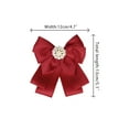 thumbnail image 2 of INSPIRE CHIC Women's Ribbon Brooch Bowknot Necktie School Uniform Pin Collar Bow Tie with Beads, 2 of 4