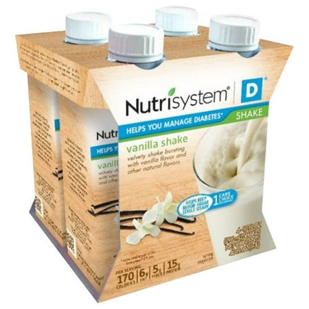 Nutrisystem D Vanilla Shakes, 10 fl oz, 4 count, (Pack of 6)