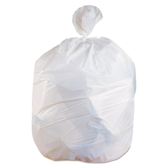 Heritage Low-Density Trash Bags, 12-16 gal, 13 mic, 24 x 32, White, 500/Carton
