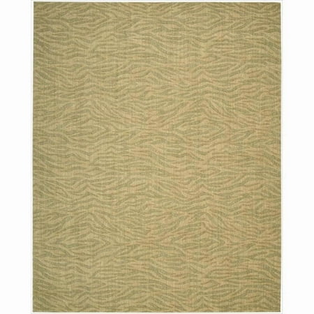Nourison Cosmopolitan Area Rug Beige/Green 3'6" x 5'6" Latex Free Handmade,N/A 3' x 5' Indoor,Handmade Green Rectangle