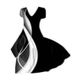 thumbnail image 3 of Gibobby Vestido largo de playa de verano para mujer Vestido casual de vacaciones de verano para mujer Vestido de playa Cuello en V Estampado Dobladillo grande Vestido (Gris,G), 3 of 5