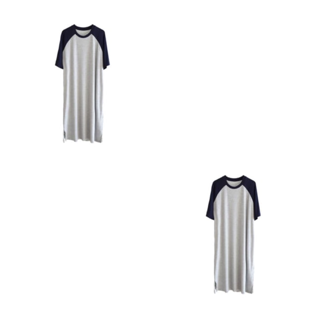 Guardurnaity Camisón Ropa de dormir Pijama de manga corta Camisa de dormir Camisón de empalme Type3 NO3