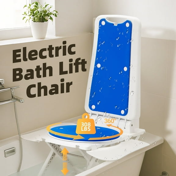 Arshin Electric Chair Lift,Foldable Floor Lift for Elderly,Stand Up Independently from Floor,Raises Up to 20",308 lbs Capacity,IPX8 Waterproof Bath Lift for Tub,No Assembly