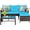 Turquoise, variant on 3-Piece Outdoor Rattan Sectional Sofa Set Patio Wicker Rattan Conversation Furniture Set, Steel Frame & Seat Cushion, Perfect for Garden Lawn Pool Backyard