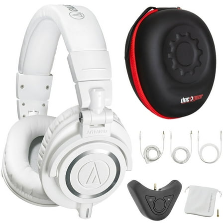 Audio-Technica M50x Professional Studio Monitor Headphones w/ Adapter Bundle