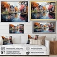 thumbnail image 4 of Designart "Pink Canal Vibrant Waterways painting" Canals Wall Decor, 4 of 5