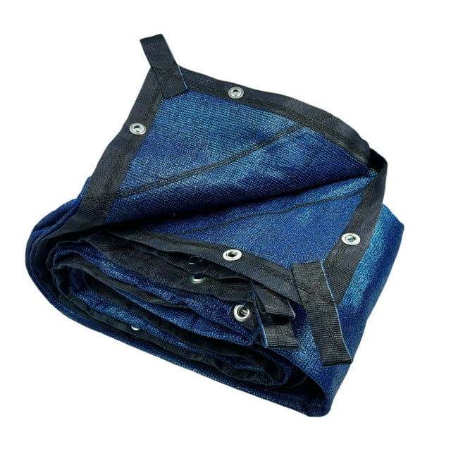 Malla Raschel 90% Sombra Color Azul Oscuro 5m x 5m Confeccionada