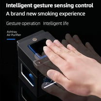 Smokeless Ashtray Intelligent Gesture Sensing Control with Lighter, USB C-Type Rechargeable Smoke Purifier Ashtray