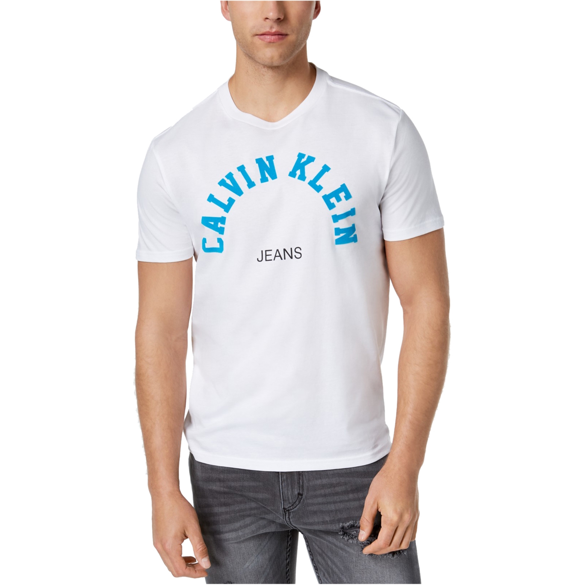 Calvin Klein Mens Logo Graphic T-Shirt 