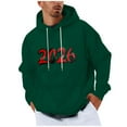 thumbnail image 2 of NTACZA Pullover Mens Big and Tall Hoodies Graphic New Years Green Sweatshirts Holiday Hooded Drawstring Men's Sweatshirt L, 2 of 5