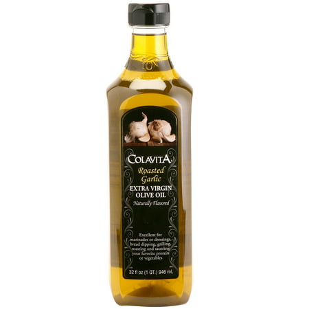 Colavita Roasted Garlic Extra Virgin Olive Oil, Low FODMAP, 32 Ounce 32