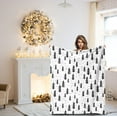 thumbnail image 7 of Fwttom Christmas Blanket, White Xmas Tree Printed Flannel Fleece Blanket, Warm Christmas Throw Blanket for Couch Holiday Decorations Gifts Home Office Sofa Nap, 7 of 7