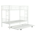 thumbnail image 4 of Harper & Bright Designs Twin Size Metal Bunk Bed with Trundle, Twin Over Twin Metal Bunk Bed Frame for Bedroom, White, 4 of 12