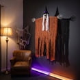 thumbnail image 4 of Gallickan Halloween Decoration Scene Setting Props, Spooky Hanging Witch Pendant, Plastic, Orange, 1pc, 4 of 7