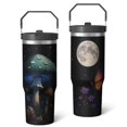 thumbnail image 2 of 1pc Mushroom Cup 30oz Tumbler with Straw & Handle - Insulated Stainless Steel Cup | Holiday Gift for Man Women (Christmas, Valentine's, Birthday), 2 of 7