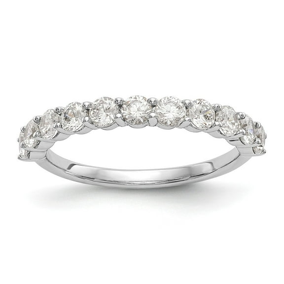 14K White Gold Ring Band 11-Stone Lab Grown Diamond SI1 SI2, G H I,