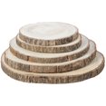 thumbnail image 3 of Vintiquewise Ensemble de Plateaux de Chargeur en Bois Naturel Rustique, 5 Unités, Rond, Bois, Chargeur de Table, 3 of 5