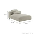thumbnail image 4 of Solace Modular Upholstered Fabric Armless Chaise Lounge in Linen, 4 of 10