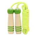thumbnail image 1 of Cuerda para saltar para niños, cuerda para saltar de algodón ajustable de 7 pies con mango de madera para niños y niñas, ejercicio físico al aire libre (verde), 1 of 1