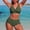 Army Green, variant on Women's High Waisted Bikini Set V-Neck Cross Back Swimsuit with Side Tie Bottoms Tummy Control Two Piece Bathing Suit