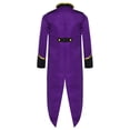 thumbnail image 2 of Yhong Garçons Filles Veste Corset Renaissance Enfants Queue-de-Pie Médiévale Smoking Longue Redingote Steampunk Violet 8, 2 of 5
