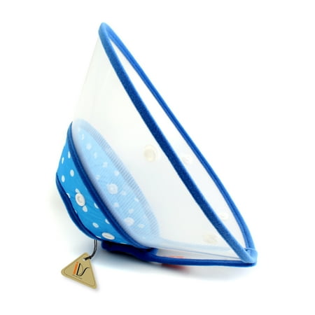 - Healing Elizabethan Dot and Cat Cone Collar Cone, Blue