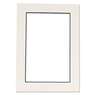 White Photo Mat with Black Core 16x20 for 12x16 Photos - Fits 16x20 Frame