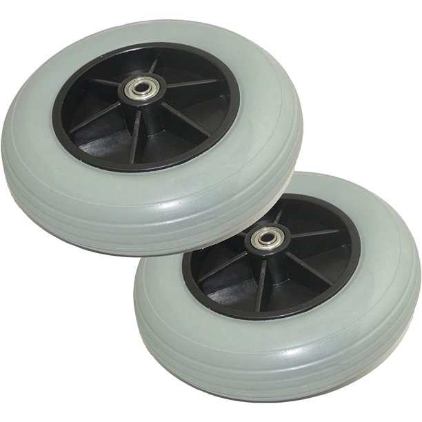 (Pair of Two) ，8" x 2" (200x50) Solid Rubber Front Rear Caster Tires