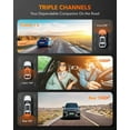 thumbnail image 3 of 3 Channel Dash Cam,Dash Camera for Cars, Dash Cam Front and Rear Inside,1080P Full HD 170 Deg Wide Angle Dashboard Camera with 64GB Card, 3-Inch IPS Screen,G-Sensor,Loop Recording,24h Parking Mode, 3 of 7