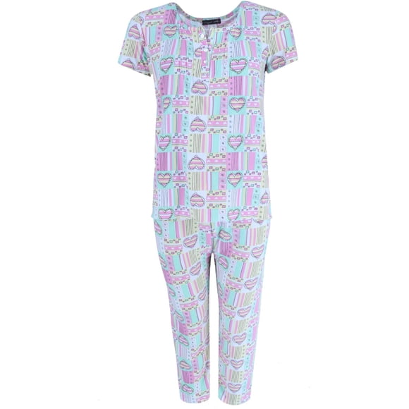 Elegant Emily Ensemble Capri Patchwork Cœurs (Femmes)